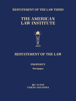 cover image of Restatement of the Law Third, Property (Mortgages)